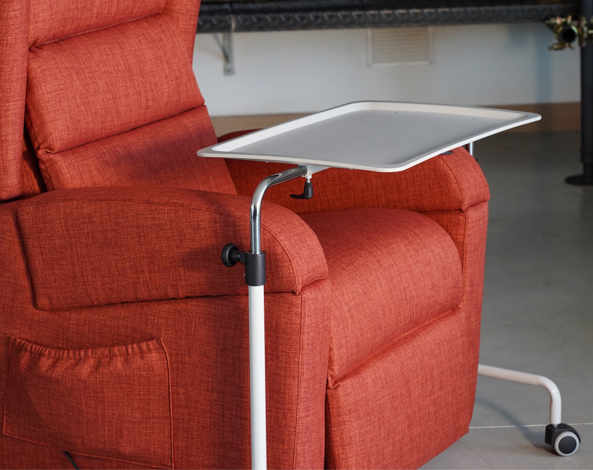 Sollevita care chair with multifunction table